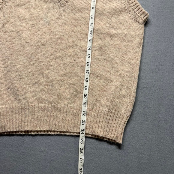 Vintage‎ Carson's 70%wool Made in Italy vest | Grandpacore Quiet Luxury Oatmeal - Picture 5 of 6